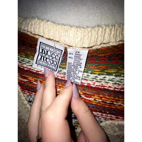 Womens Vintage Cream Corded Sweater Vest Button Up - Picture 4 of 5